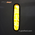 Brassard élastique réfléchissant de lampe-torche orange de sécurité de PVC LED